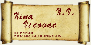 Nina Vićovac vizit kartica